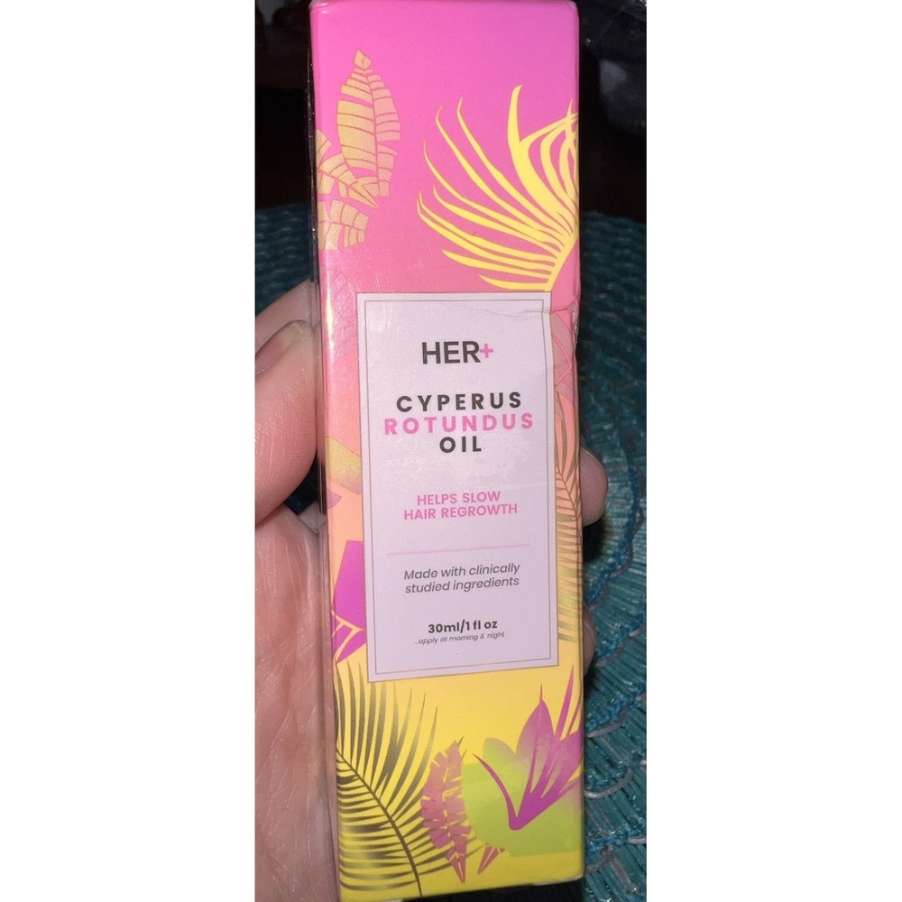 HER+ Cyperus Rotundus Oil Helps Slow Hair Regrowth 1 fl oz Exp 05/07/2029 New